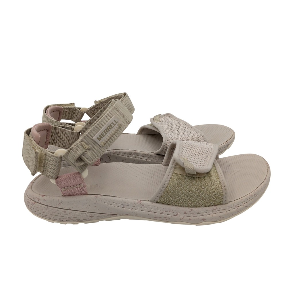 Merrell Bravada Backstrap Cord Wrap Women 6 Moon Beige Pink Sport Sandal J004538
